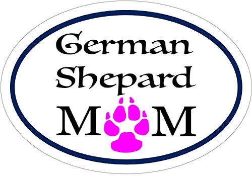 WickedGoodz Oval Pink Paw German Shepherd Vinyl Decal - Dog Bumper Sticker - Perfect K9 Owner Gift WickedGoodz Oval Pink Paw German Shepherd Vinyl Decal - Dog Bumper Sticker - Perfect K9 Owner Gift