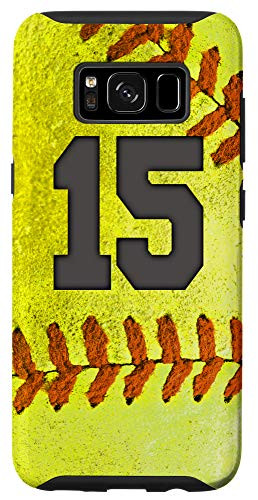 Galaxy S8 Softball Fan -15 Jersey No 15 Softball Lover Phone Case Gift Case