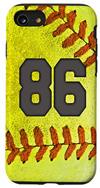 iPhone SE -2020- / 7 / 8 Softball Fan -86 Jersey No 86 Softball Lover Phone Case Gift Case