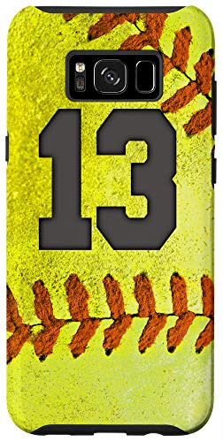 Galaxy S8 plus Softball Fan -13 Jersey No 13 Softball Lover Phone Case Gift Case