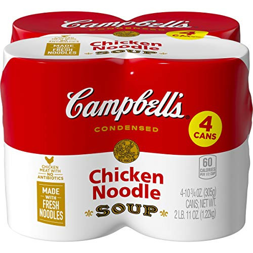 Campbell's Condensed Soup, Chicken Noodle, 4-pack, 43 oz