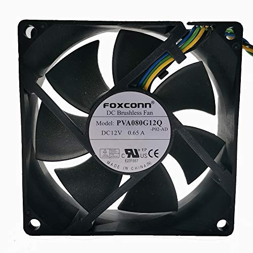 PVA080G12Q FOXCONN 12V 80mm Fan - 8025 0.65A 4-Wire Cooling Fan