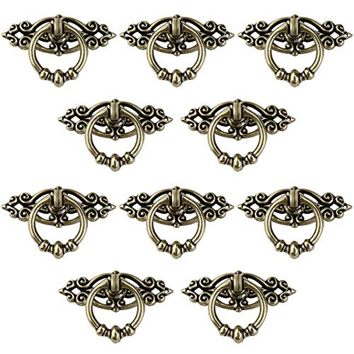 IMIKEYA 10pcs Vintage Handle Pull Ring Antique Drawer Pull Knobs Decorative Cupboard Handles Cupboard Handle Knob for Home Furniture Decoration