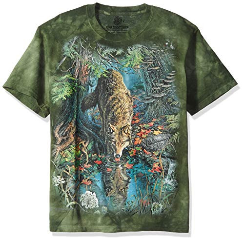 The Mountain Enchanted Wolf Pool Adult T-Shirt, Green, XL The Mountain Enchanted Wolf Pool Adult T-Shirt, Green, XL