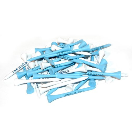 Team Golf NCAA North Carolina Tar Heels 2-3/4" Golf Tees, 50 Pack, Regulation Size, Multi Team Colors
