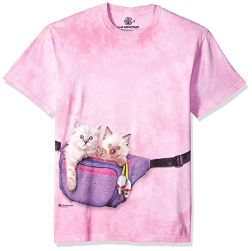 The Mountain unisex adult Fanny Pack Kittens Shirt, Pink, Large US