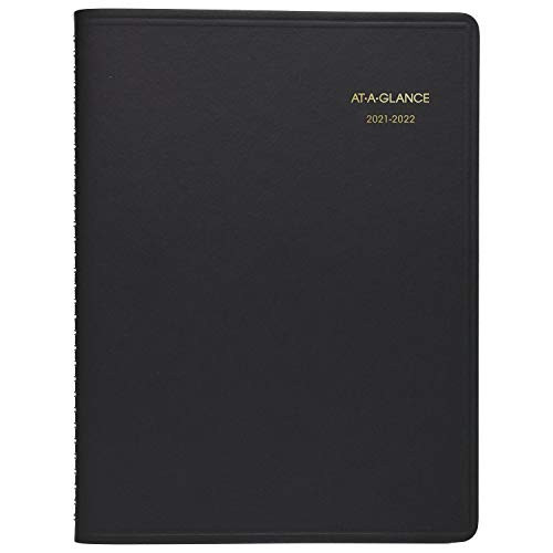 Academic Planner 2021-2022, AT-A-GLANCE Weekly Appointment Book  and  Planner, 8-1/4" x 11", Large, for School, Teacher, Student, Black -7095705-