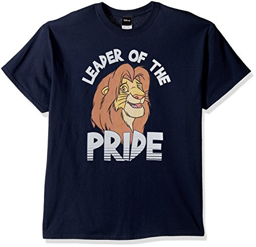 Disney Men's Lion King Mufasa Leader of The Pride Graphic T-Shirt, Navy, X-Large