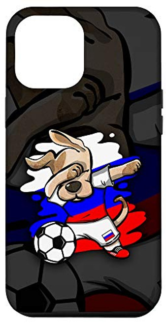 iPhone 12 Pro Max Dabbing Dog Russia Soccer Fans Jersey Russian Flag Football Case iPhone 12 Pro Max Dabbing Dog Russia Soccer Fans Jersey Russian Flag Football Case