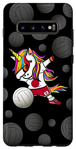 Galaxy S10 plus Dabbing Unicorn Japan Volleyball Fans Jersey - Japanese Flag Case
