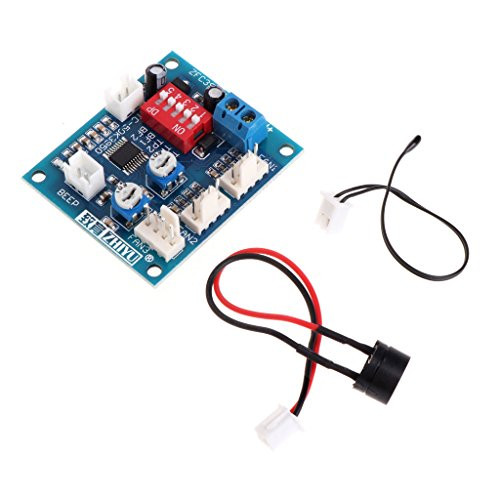 keaiduoa 12V CPU Fan Temperature Control PWM Speed Controller Module Alarm Buzzer Sensor