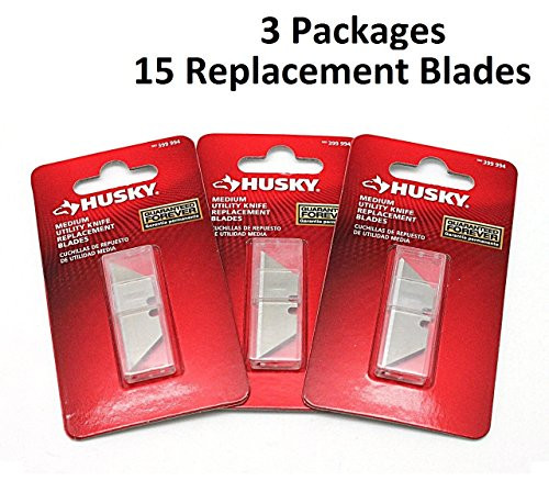 Husky Medium Replacement Blades for Utility Knives (15 Blades)