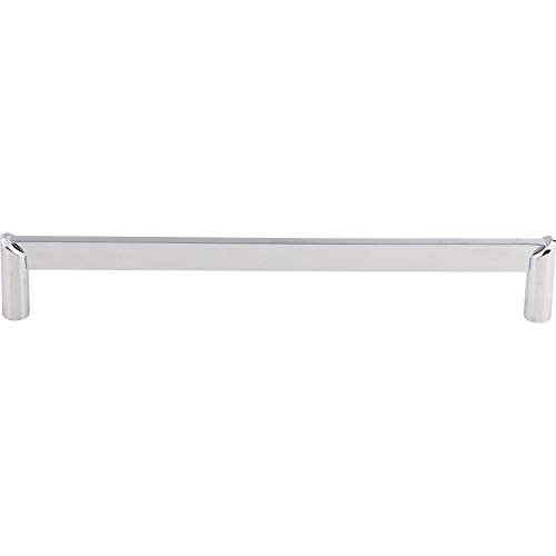 Top Knobs TK241 Meadows Edge Series 8 inch Center Circular Post Handle Pull, Polished Chrome