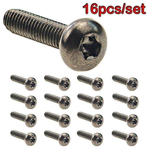 MOEBULB 16pcs/Set Anti-Theft Screws Replacement of Ford FL3Z-9928408-AB Truck Bed Cargo Tie Down Brackets 4-Pack for Ford 2015-2018 F150 f250 f350 & Raptor Bed Load Hook Reinforcement Panel