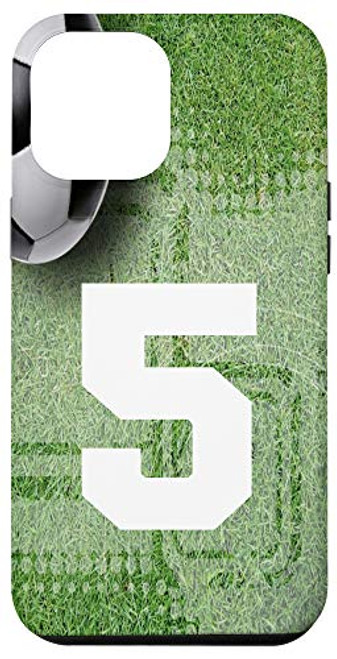 iPhone 12 Pro Max Soccer Case White Number 5 Five Case