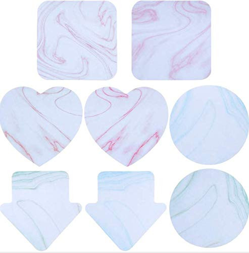 8 Pieces Marble Adhesive Sticky Note Pads Self-Stick Memo Note Multiple Designs for Office, Home, School -240 Sheets-