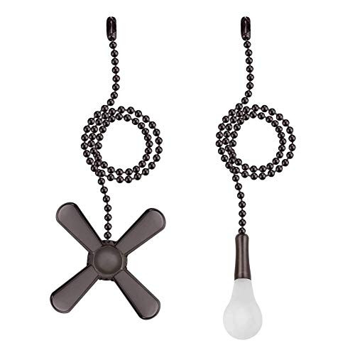 Ceiling Fan Pull Chain Fan Pull Chain Ornaments Beaded Ball Fan Pull Chain Fan Pull Sets Ceiling Fan Decorative Accessories-Black-