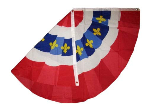 LuxMart 3x5 Fleur De Lis Red White Blue Bunting Fan Flag 3'x5' Banner Grommets LuxMart 3x5 Fleur De Lis Red White Blue Bunting Fan Flag 3'x5' Banner Grommets