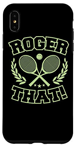 iPhone XS Max Roger That Tennis Racket Ball Retro Design Style Gift Idea Case