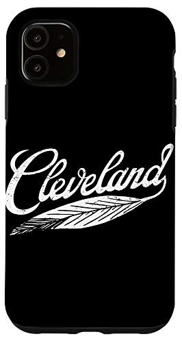 iPhone 11 Cleveland Native American Feather Baseball Ohio Football Case