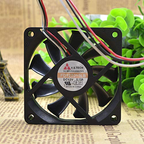 for FD127015LB 12V 0.13A 7CM 7015 3-Wire Y.S.TECH Silent Cooling Fan