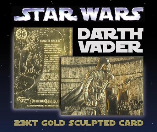 STAR WARS "DARTH VADER" LIMITED EDITION 23KT GOLD CARD 1 of ONLY 10,000