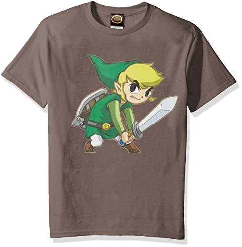 Nintendo Big Boys Zelda Big Link Graphic T-shirt, Charcoal, YL