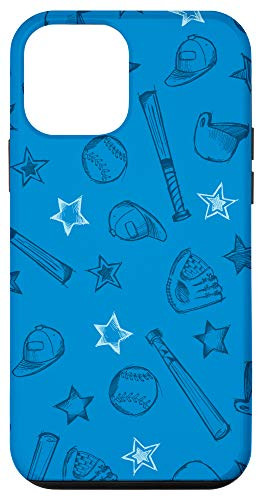 iPhone 12 mini Baseball Pattern - Baseball Glove Bat And Ball Case