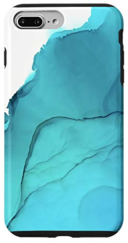 iPhone 7 Plus/8 Plus Aqua Blue Ocean Watercolor Abstract Inkblot Case