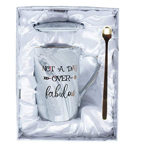 Birthday Gifts for Women-Not A Day Over Fabulous Coffee Mug-Novelty Funny Birthday Gift Ideas for Her,Friends, Coworkers, Her, Wife, Mom, Daughter, Sister, Aunt Ceramic Marble Mug 14 Oz Birthday Gifts for Women-Not A Day Over Fabulous Coffee Mug-Novelty Funny Birthday Gift Ideas for Her,Friends, Coworkers, Her, Wife, Mom, Daughter, Sister, Aunt Ceramic Marble Mug 14 Oz