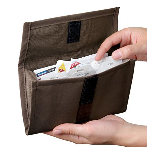 Evelots Grocery Coupon Organizer-24 Divider-30 Label- Fix to Shopping Cart-Brown