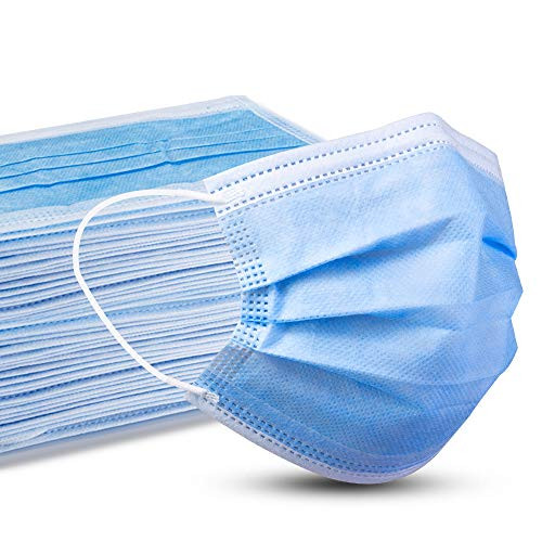 Disposable Masks 50PCS, Eventronic 3 Ply Face Masks,Breathable Face Masks with Elastic Earloops For Home  and  Outdoors ?Blue?