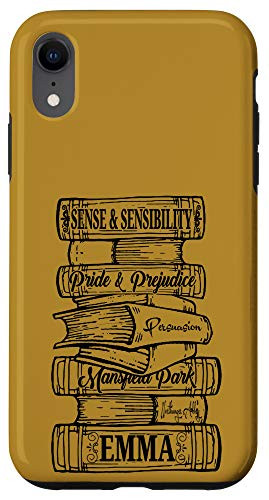 iPhone XR Jane Austen  and  Mr. Darcy Book Club Fans Quotes Collectors Case