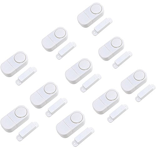 Hiistar Wireless Entry Home Door Window Burglar Alarm with 10Pcs Safety Security Alarm System Magnetic Sensor