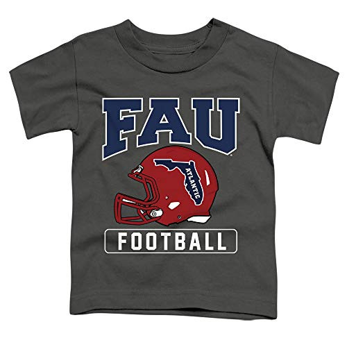 Florida Atlantic University Official Football Helmet Unisex Toddler T Shirt, Charcoal, 3T Florida Atlantic University Official Football Helmet Unisex Toddler T Shirt, Charcoal, 3T