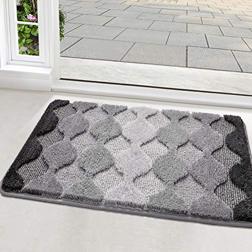 Indoor Doormat,20x31.5 Front Back Door Mat Rubber Backing Non Slip Door Mats Absorbent Resist Dirt Entrance Doormat Inside Floor Mats Rug for Entryway Machine Washable Low-Profile