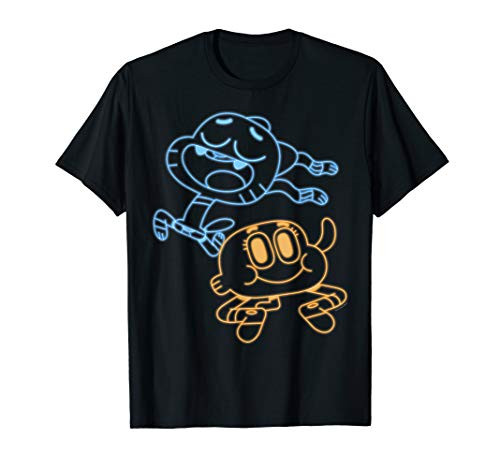 CN The Amazing World Of Gumball  and  Darwin Neon Outline T-Shirt