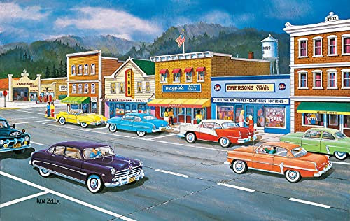 SUNSOUT INC Main Street of Memories 550 pc Jigsaw Puzzle by Artist- Ken Zylla