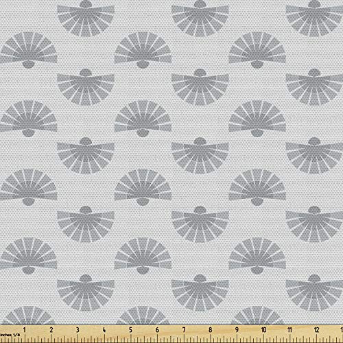 Ambesonne Geometric Fabric by The Yard, Japanese Traditional Fan Pattern in Pale Colored Image Ornamental Abstract Art, Decorative Fabric for Upholstery and Home Accents, Grey Beige Ambesonne Geometric Fabric by The Yard, Japanese Traditional Fan Pattern in Pale Colored Image Ornamental Abstract Art, Decorative Fabric for Upholstery and Home Accents, Grey Beige