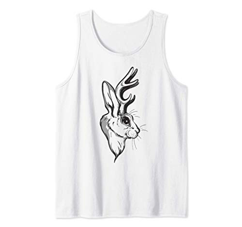 Ink Jackalope Tattoo Grunge Jackrabbit - American Folklore Tank Top