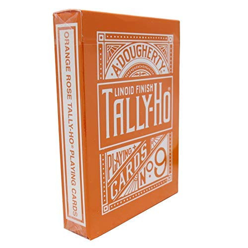 Tally Ho Reverse Fan Back Playing Cards -Orange- Limited Edition Deck