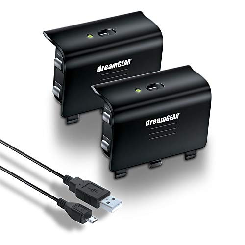 dreamGEAR Xbox One Charge Kit. Includes Charge Cable  and  2 Rechargeable Batteries