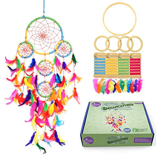 Asian Hobby Crafts DIY Premium Dream Catcher Kit  Make one Complete Multi Ring Dream Catcher -Multicolor-
