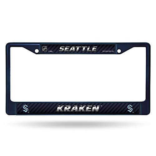 Rico Industries NHL Seattle Kraken Team Colored Chrome License Plate Frame