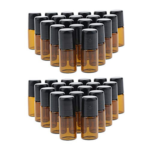 Bonarty 40x Portable Refillable Roller Ball Bottle for Perfume Essential Oil Liquid