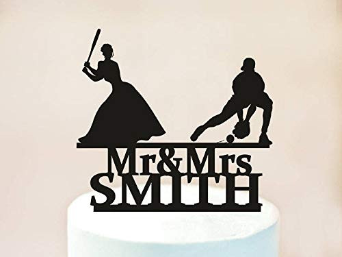 Acrylic Cake Topper,Baseball Wedding Cake Topper, Wedding Cake Topper,Mr and Mrs Baseball Cake Topper,Baseball Fan Couple,Baseball Theme Wedding,Baseball ,Wedding Birthday Cake Topper