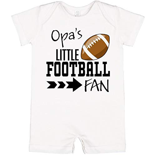 inktastic Opa's Little Football Fan Infant Romper 18 Months White 31b30