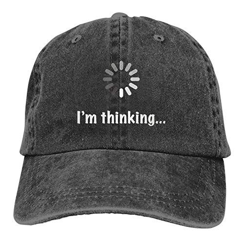 I'm Thinking Men Women Baseball Cap Dad Denim Trucker Hat Adjustable Vintage Washed