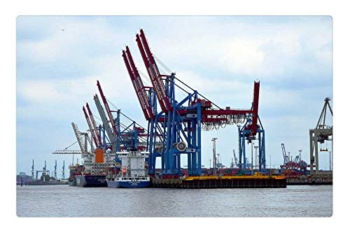 LESGAULEST Doormat Floor Rug/Mat -23.6 x 15.7 inch- - Crane Cranes Port Hamburg Site Harbour Cranes 1 LESGAULEST Doormat Floor Rug/Mat -23.6 x 15.7 inch- - Crane Cranes Port Hamburg Site Harbour Cranes 1