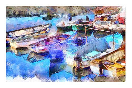 LESGAULEST Doormat Floor Rug/Mat -23.6 x 15.7 inch- - Brixham Harbour Brixham Harbour Harbor Torbay LESGAULEST Doormat Floor Rug/Mat -23.6 x 15.7 inch- - Brixham Harbour Brixham Harbour Harbor Torbay